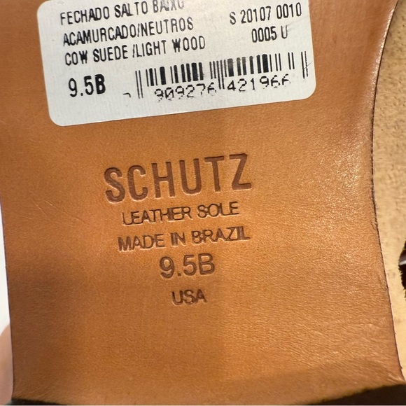 Schutz Loafers Flats Womens 9.5B Suede Leather Slip-On Beige Tan Classic NEW! - Picture 6 of 8